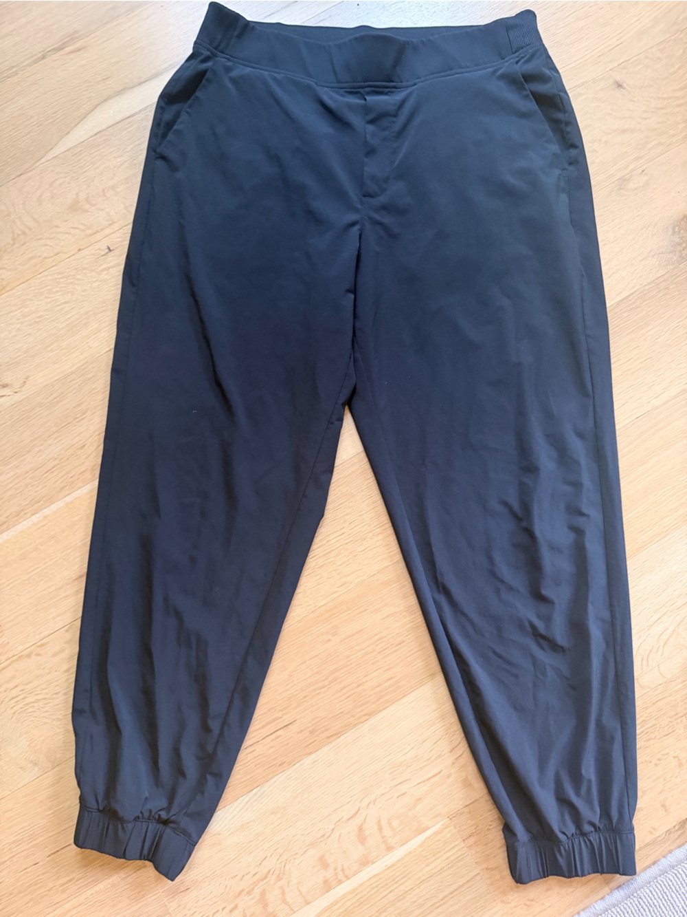 Athleta Black Elastic-Waist Track Joggers
